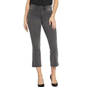 NYDJ High Waist Slim Ankle Bootcut Jeans Destiny Gray Stretch Size 2
